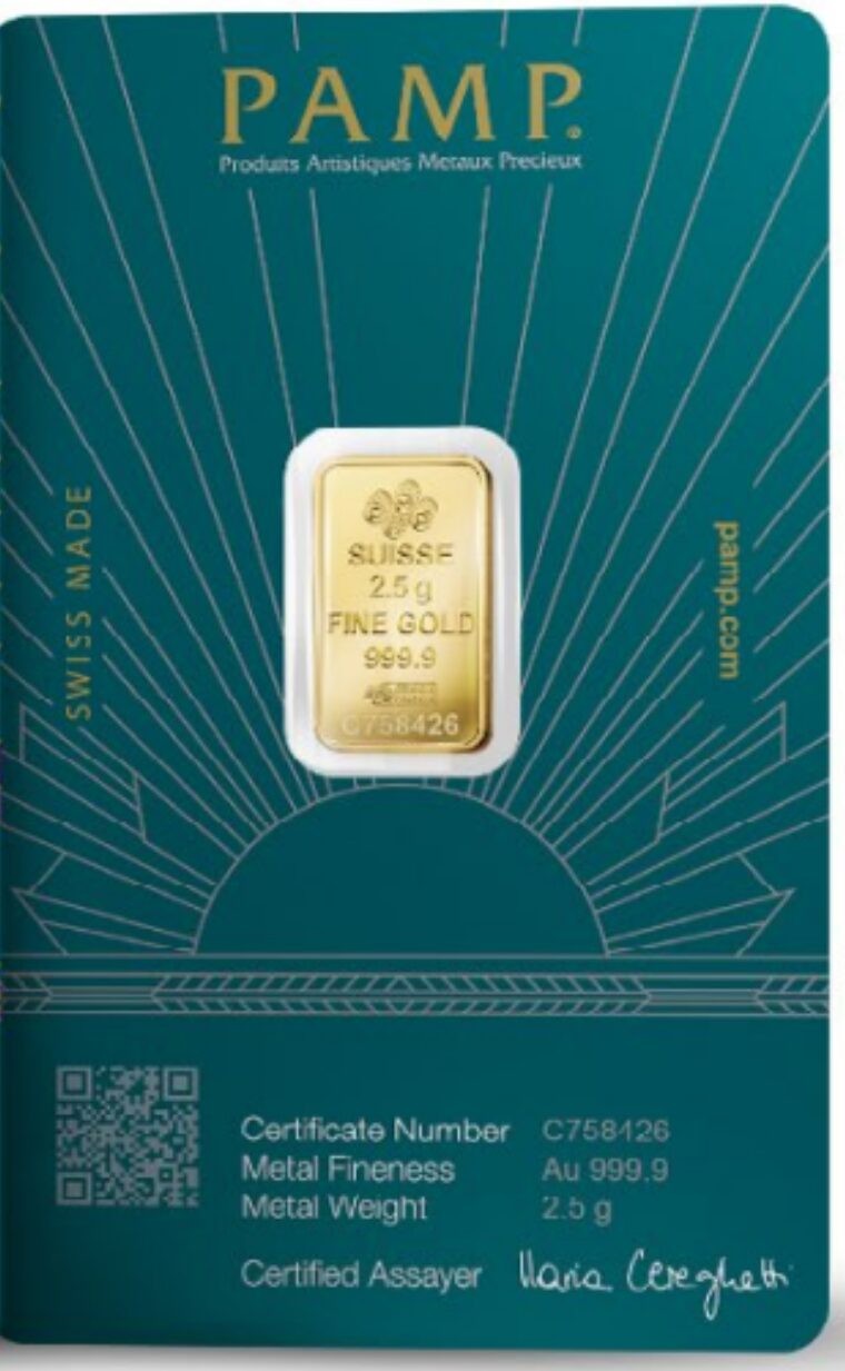 2026 Pamp Suisse Lady Liberty 2.5 Gram Gold Bar in Assay