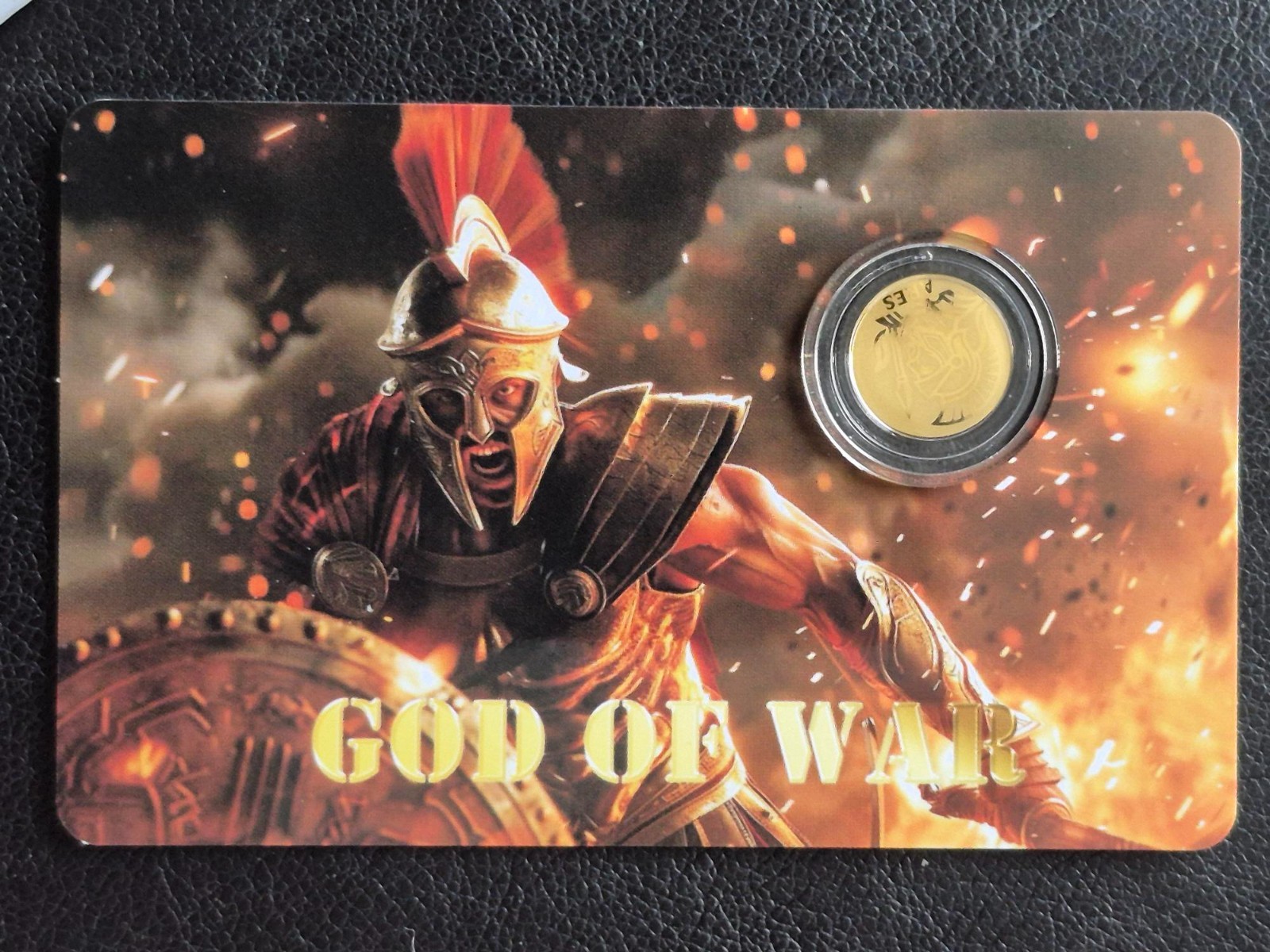 2026 NIUE 50C 1/1000th TROY Oz .999 FINE GOLD GOD OF WAR C.O.A. #1263