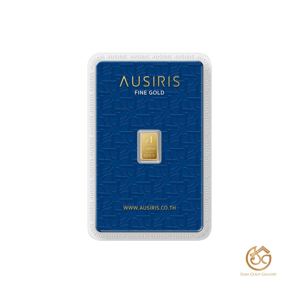 AUSIRIS 24K (99.9%) Thai Gold Bar weight 1 gram