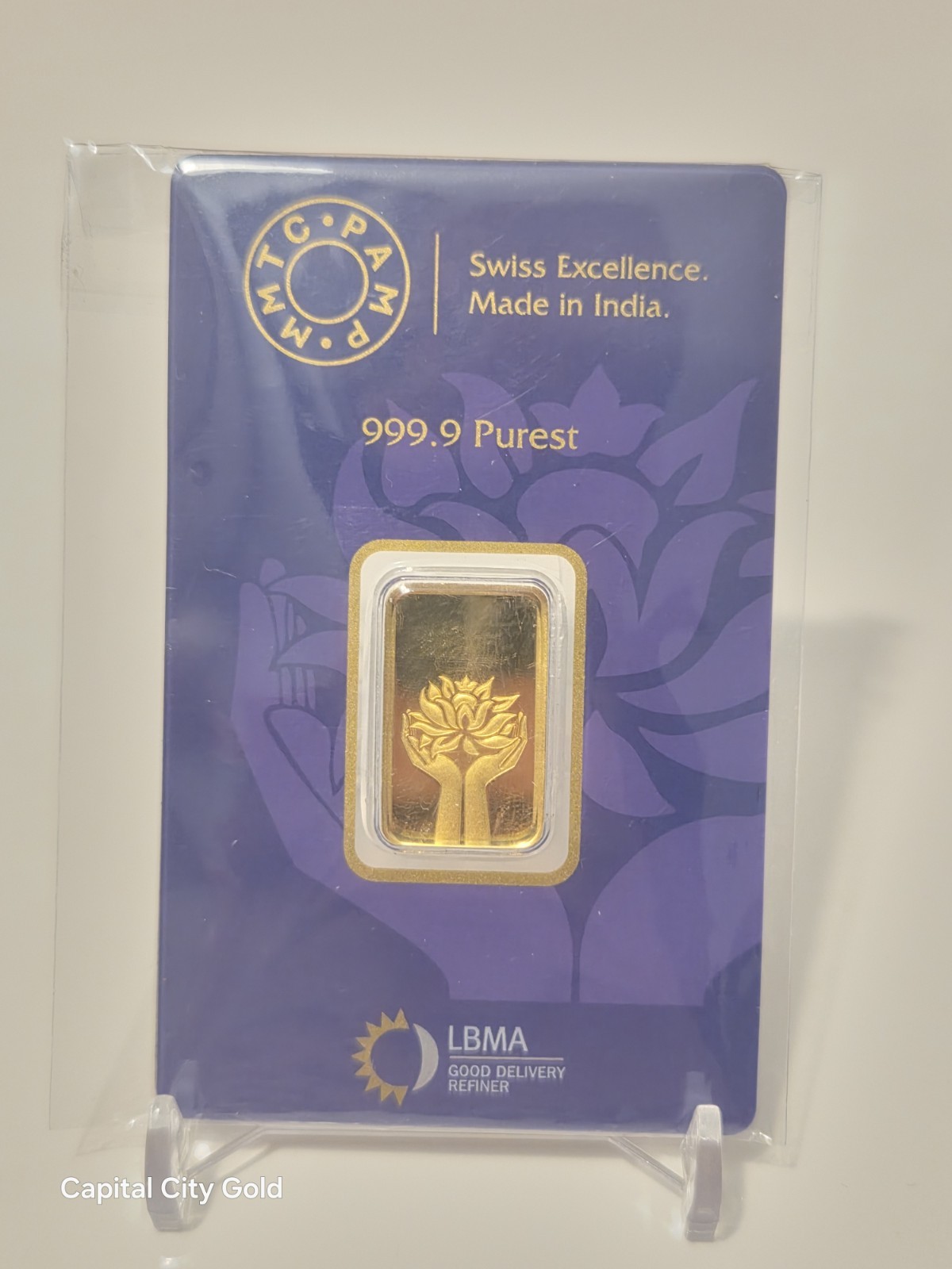 MMTC/PAMP 5 Gram Lotus Pure Gold Bar