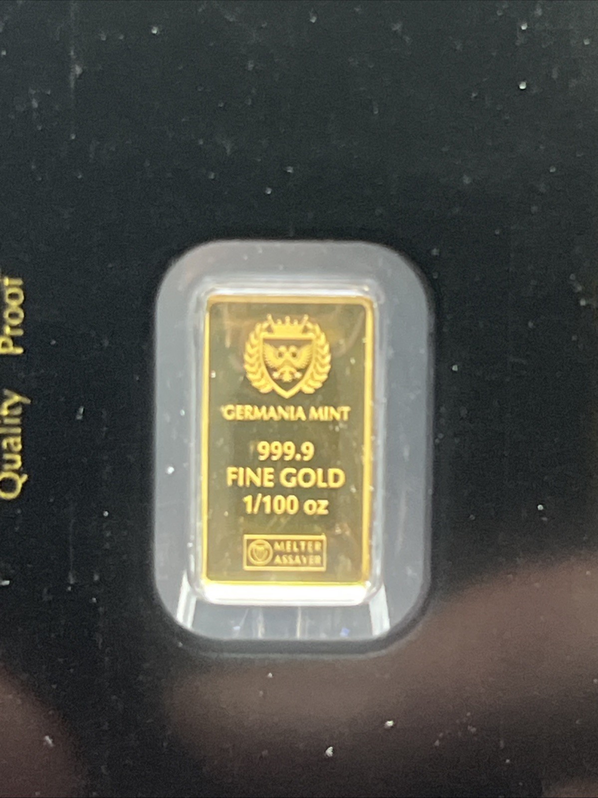 1/100 Oz Gold Bar – Germania Mint – Proof – 999.9 Fine
