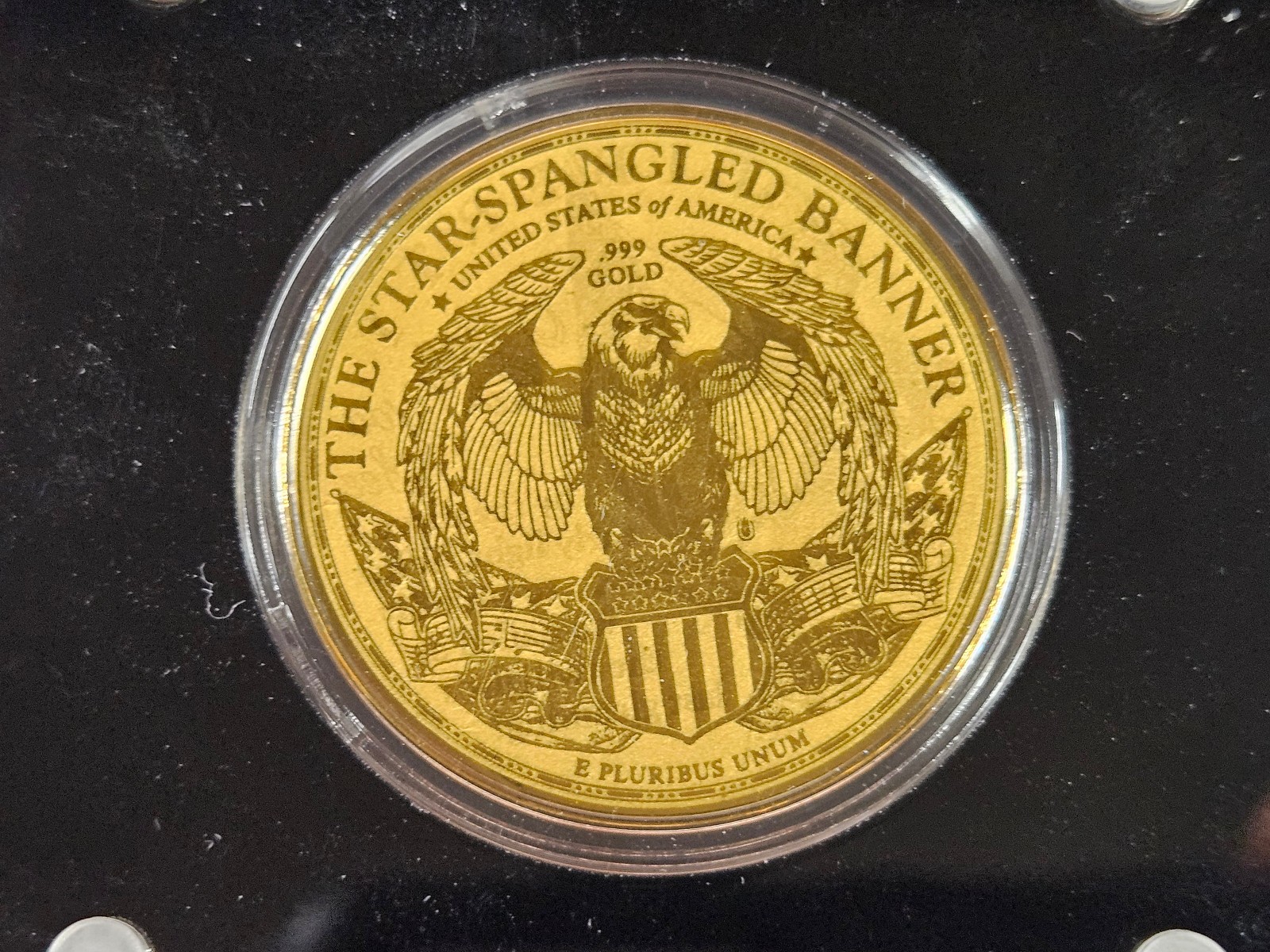 🌟 2022 American Mint STAR SPANGLED BANNER Eagle 1/200 oz .999 Gold Proof Round