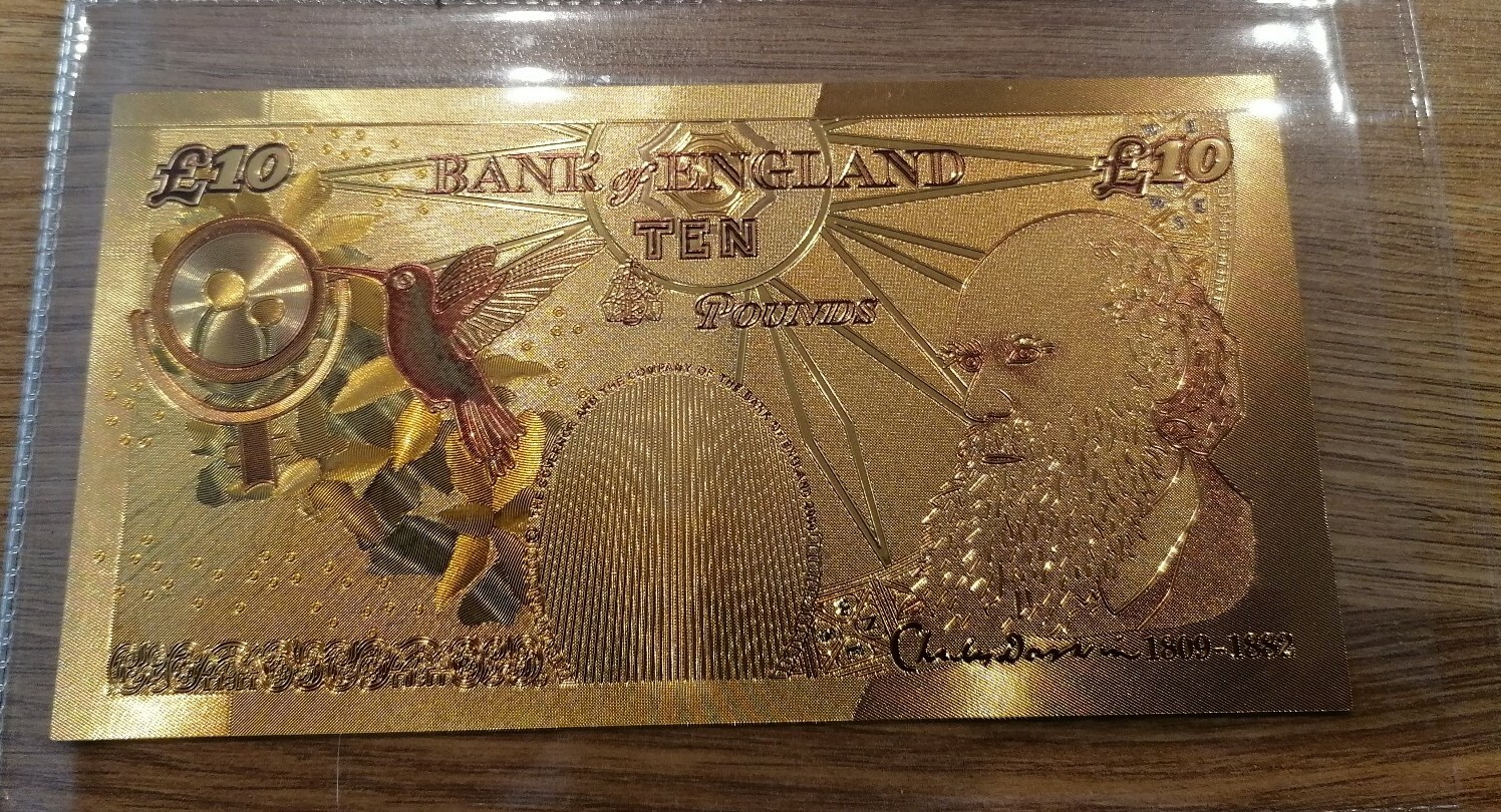 NEW 50, 20,10,5 Full Set 24K Gold Foil Bullion Bar UK stock