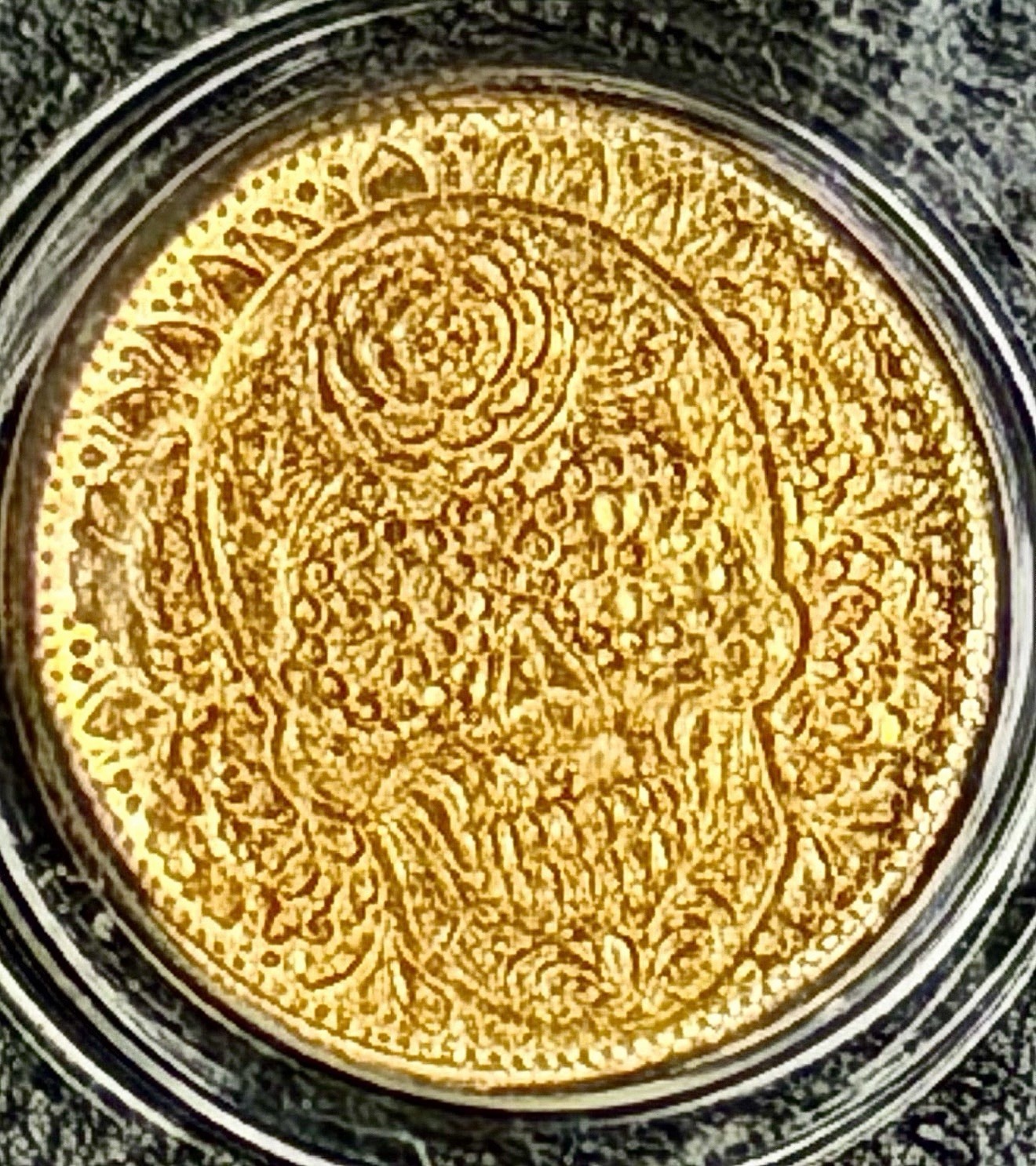 1/200 OZ MONARCH DAY OF THE DEAD .9999 FINE GOLD ROUND IN SEALED CAPSULE