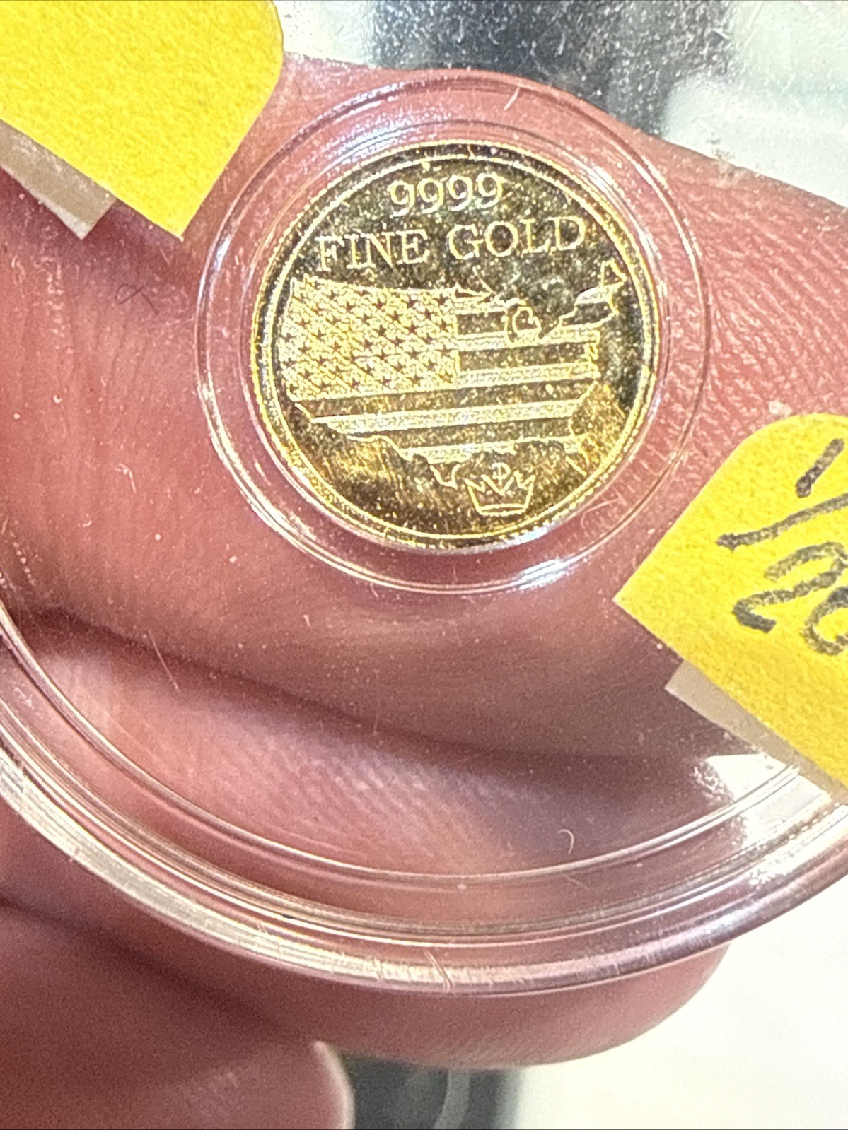 Monarch Mint 1/200 oz .9999 Fine Gold Tactical Skeleton Round Coin In Capsule