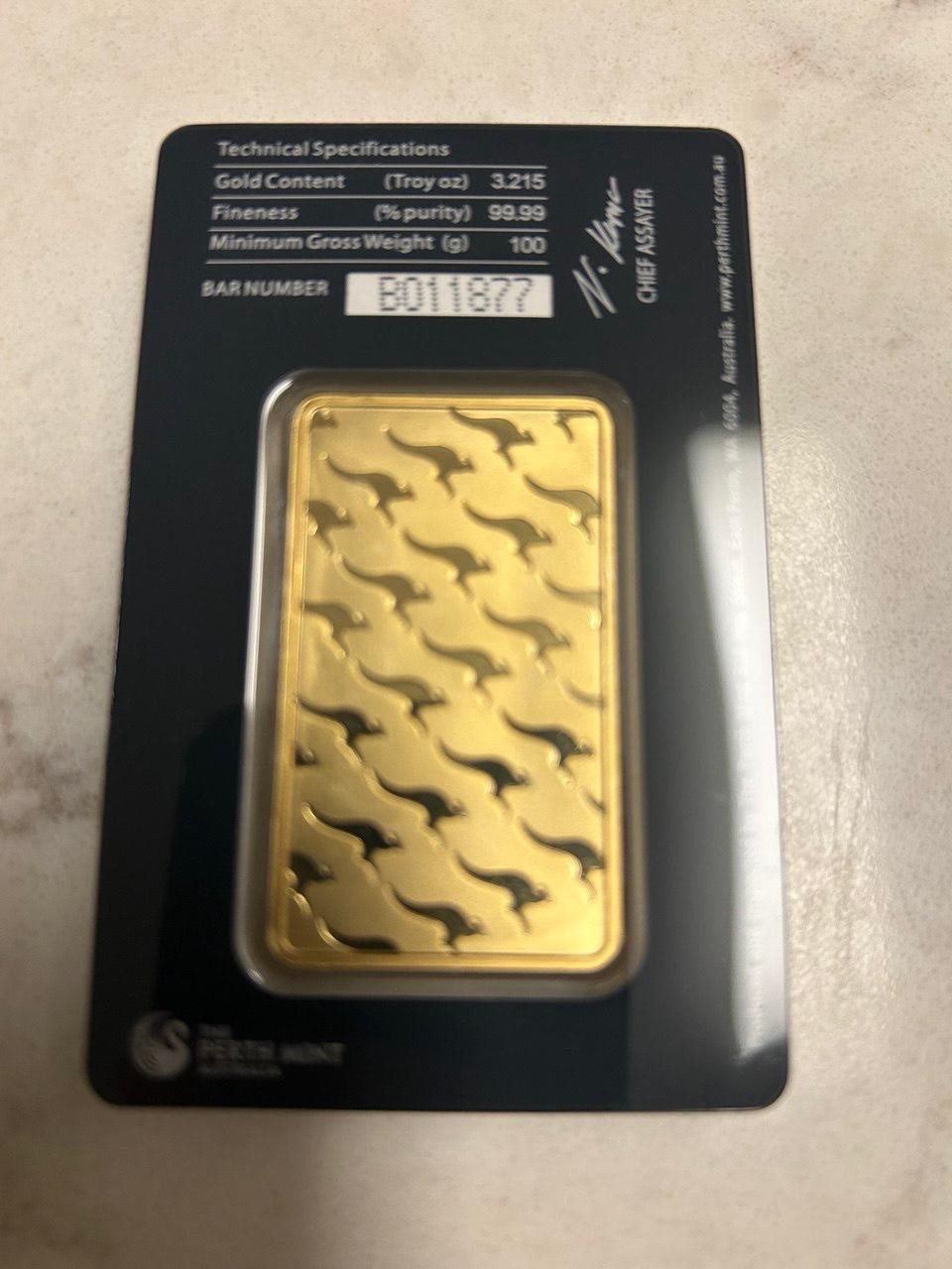 Authentic Perth Mint 100 Gram Gold Bar Brand New 99.99% Pure Gold