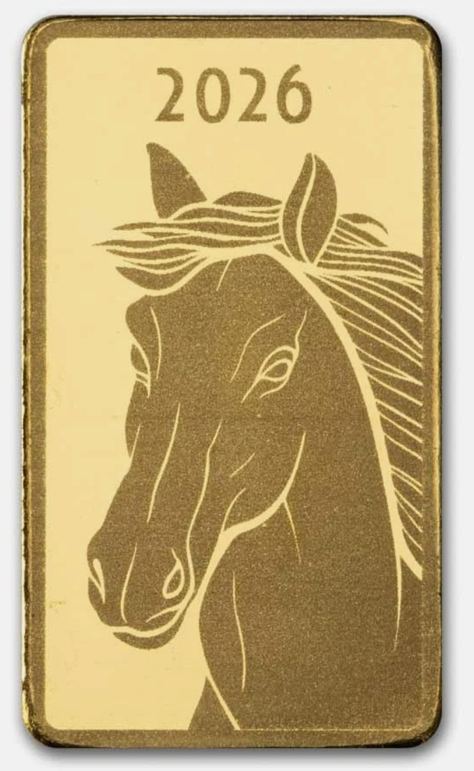 [IN STOCK] 1 gram Gold Bar – 2026 APMEX Year of the Horse (TEP, Series 2)