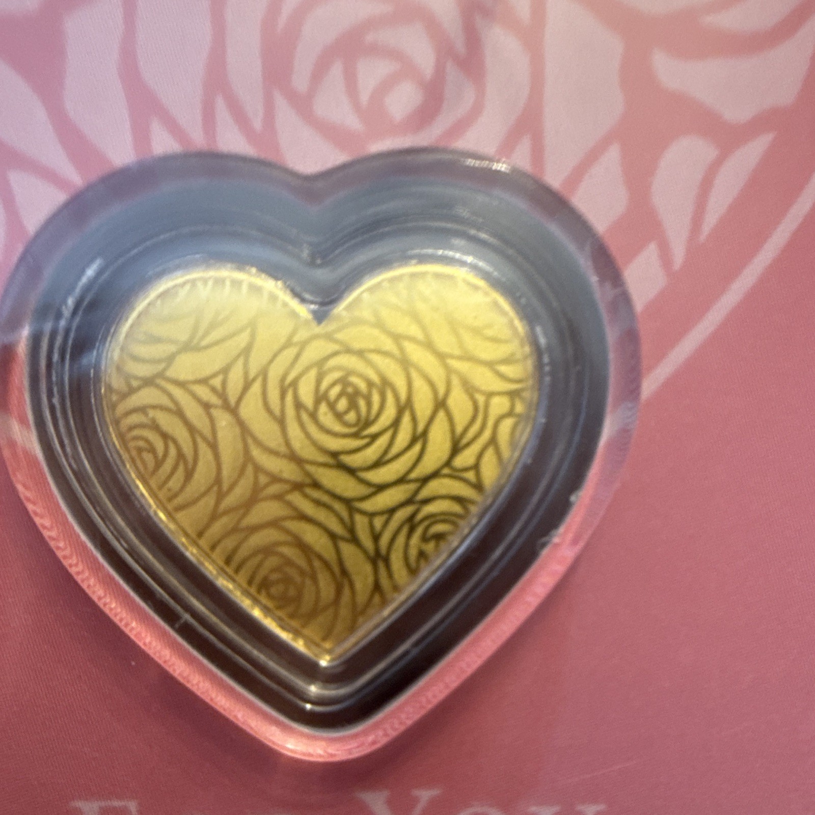 TU BEZ? .999 Fine Gold Heart Bullion 1/1000 oz in Card w/ Certificate