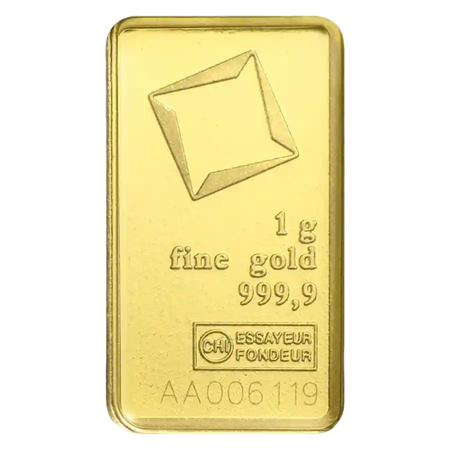 1 gram Gold Valcambi Bar w/ Assay