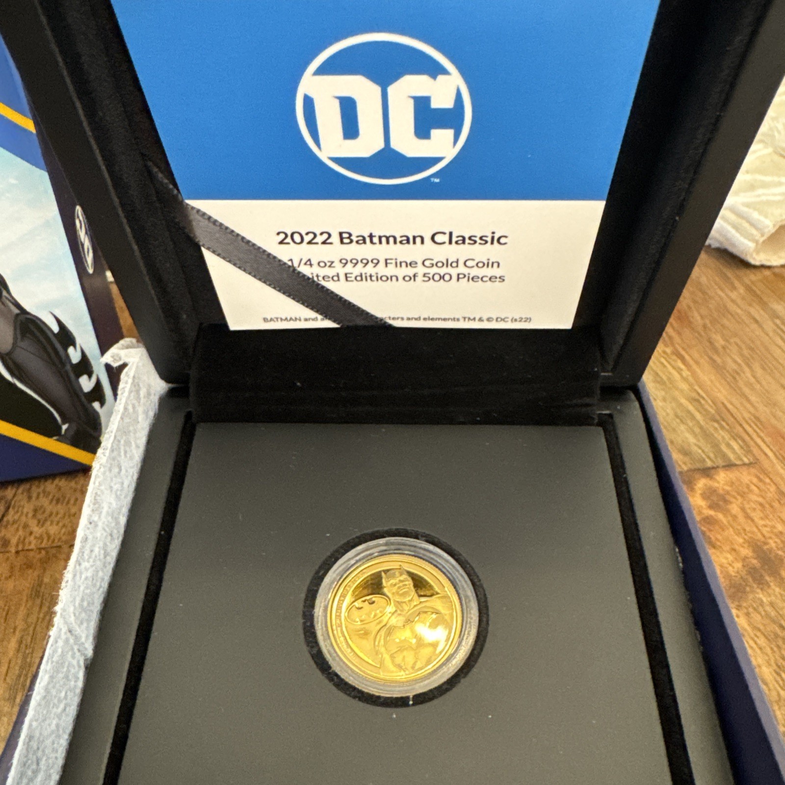 🦇 DC Batman 🦇 1/4oz Gold Coin Limited Edition! COA #25!!!