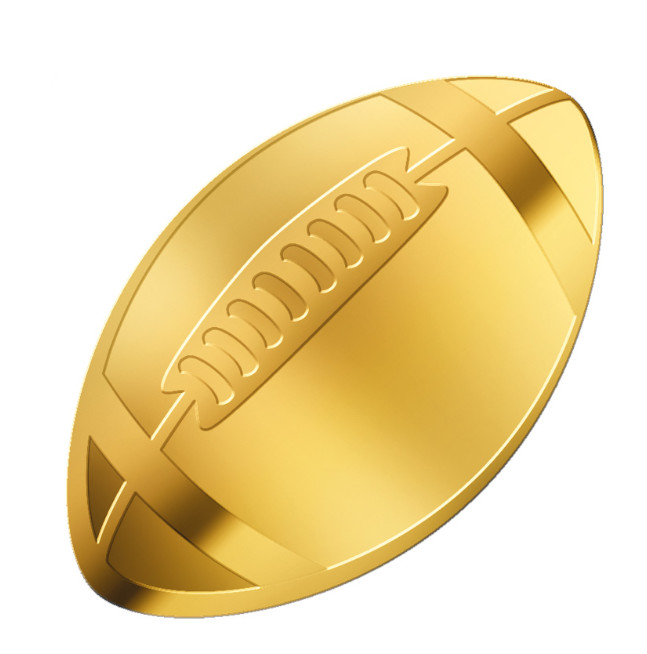 American Football 1/1000 Oz Gold Coin 3000 Francs Chad