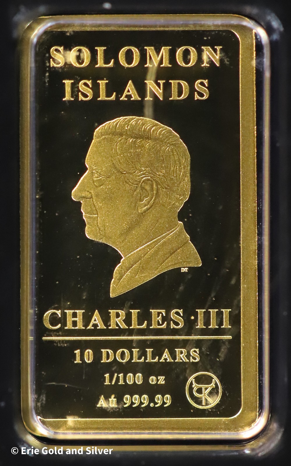 Solomon Islands Eagle Proof 1/100th oz Gold Bar