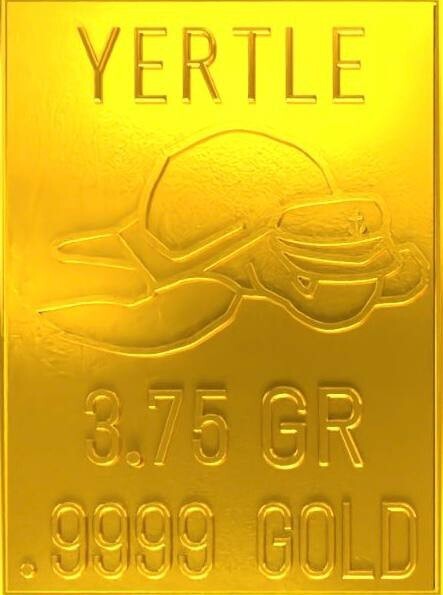 1/4 Gram Yertle Gold Bar GR Bar Gold Bullion Precious Metal .9999 Gold .9999