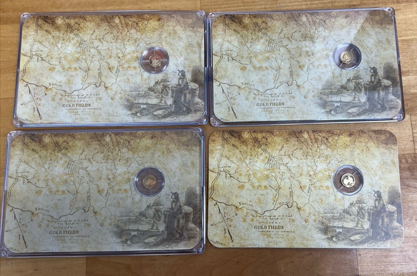 Gold .5g Each 14k American Mint {U.S. HISTORY OF GOLD} Set Of 4
