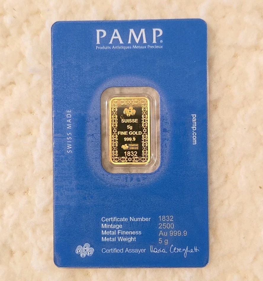 2025 Pamp Star Of David 5 gram .9999 Fine Gold Bar