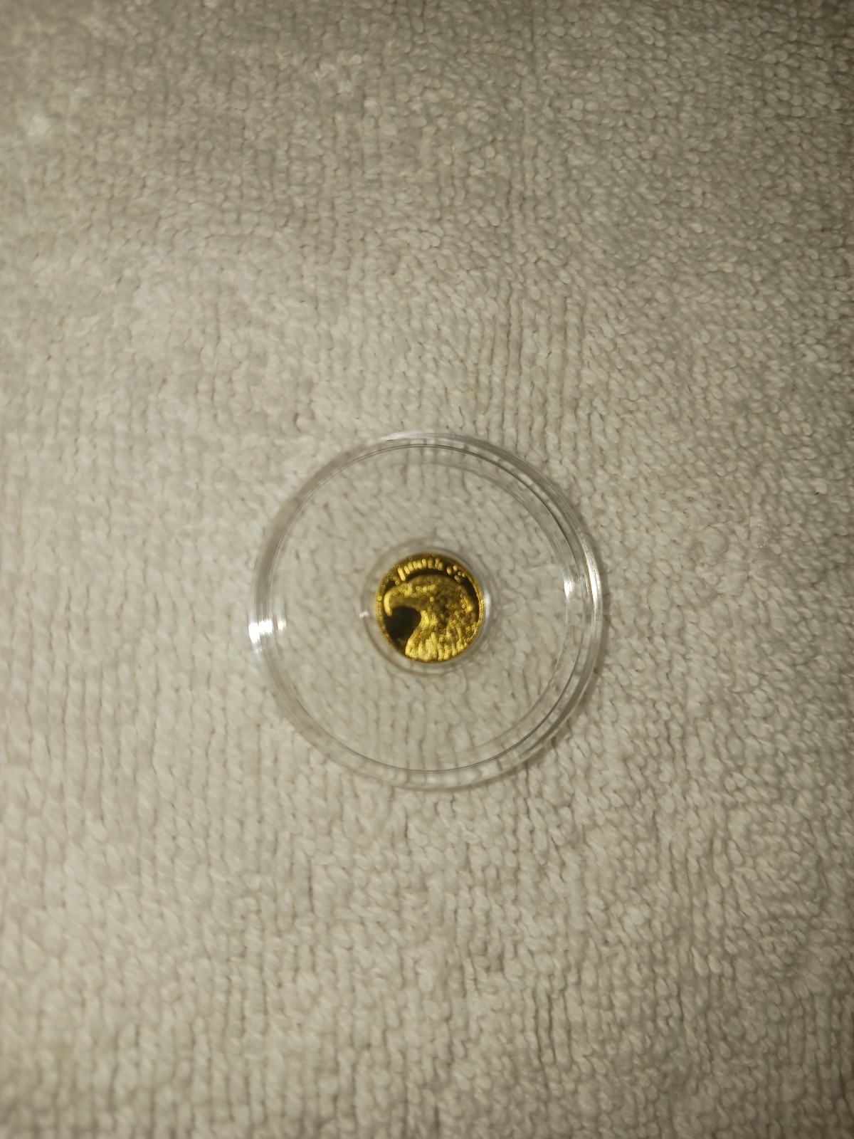 1/100 oz .9999 Fine Gold Round Monarch American Eagle coin/round in Capsule