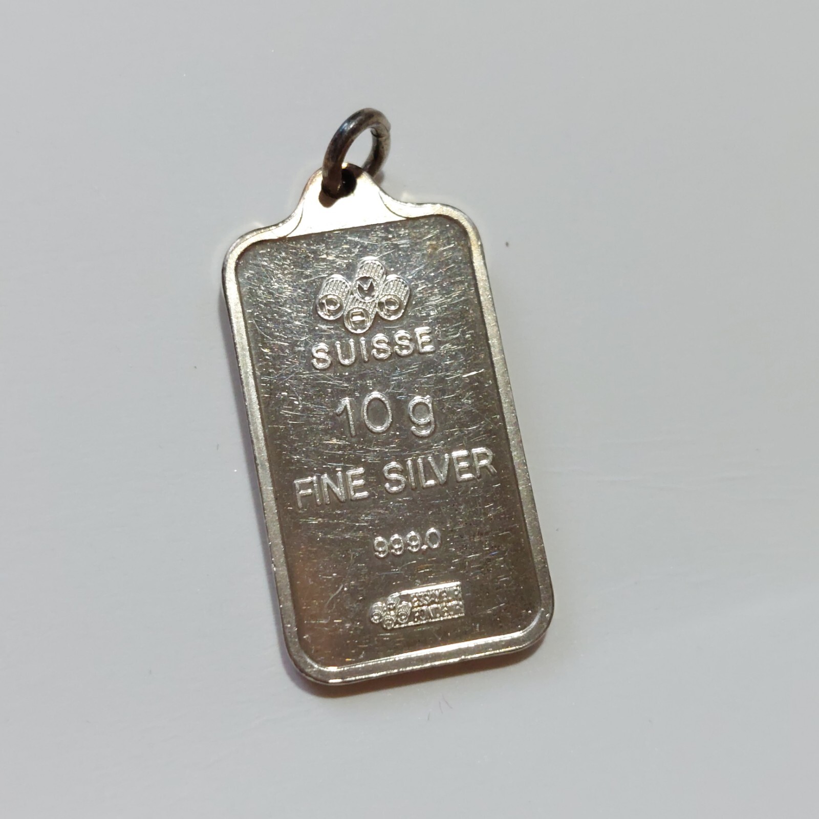 Suisse Essayer Fondeur 10g Fine Silver Bar .999 Fine Silver Pendant Saudi Arabia
