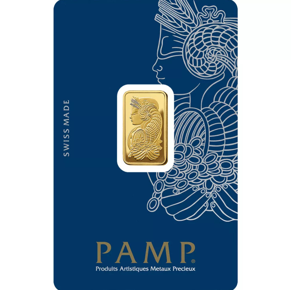 5 gram Gold Bar PAMP Suisse Fortuna 999.9 Fine in Sealed Assay 2026