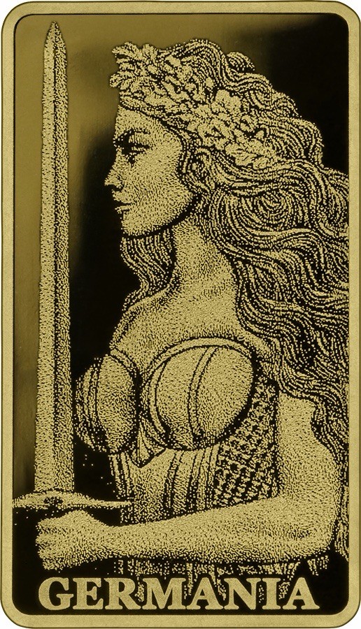 Germania Mint 1/200 oz Gold Bar Proof .9999 Fine Gold In Assay Card 🔥👸⚔️