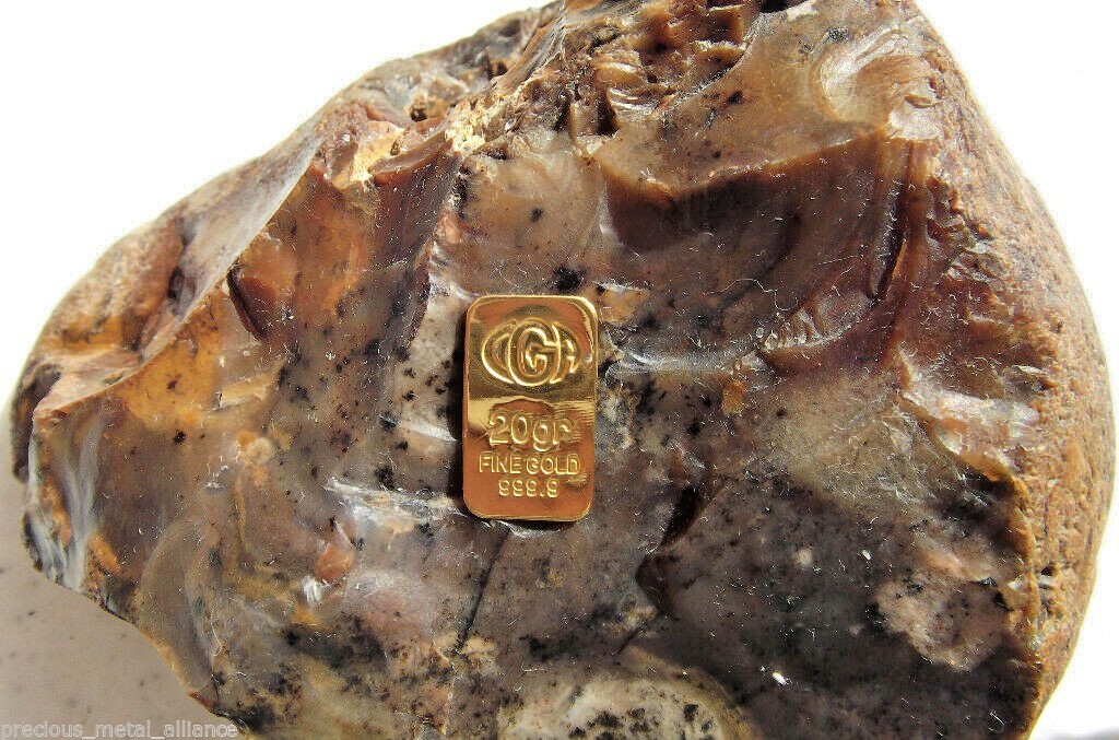 20 GRAlN ( NOT GRAM ) 9999 FINE JUMBO GOLD BULLION CERTIFIED BAR FAST FREE SHIP