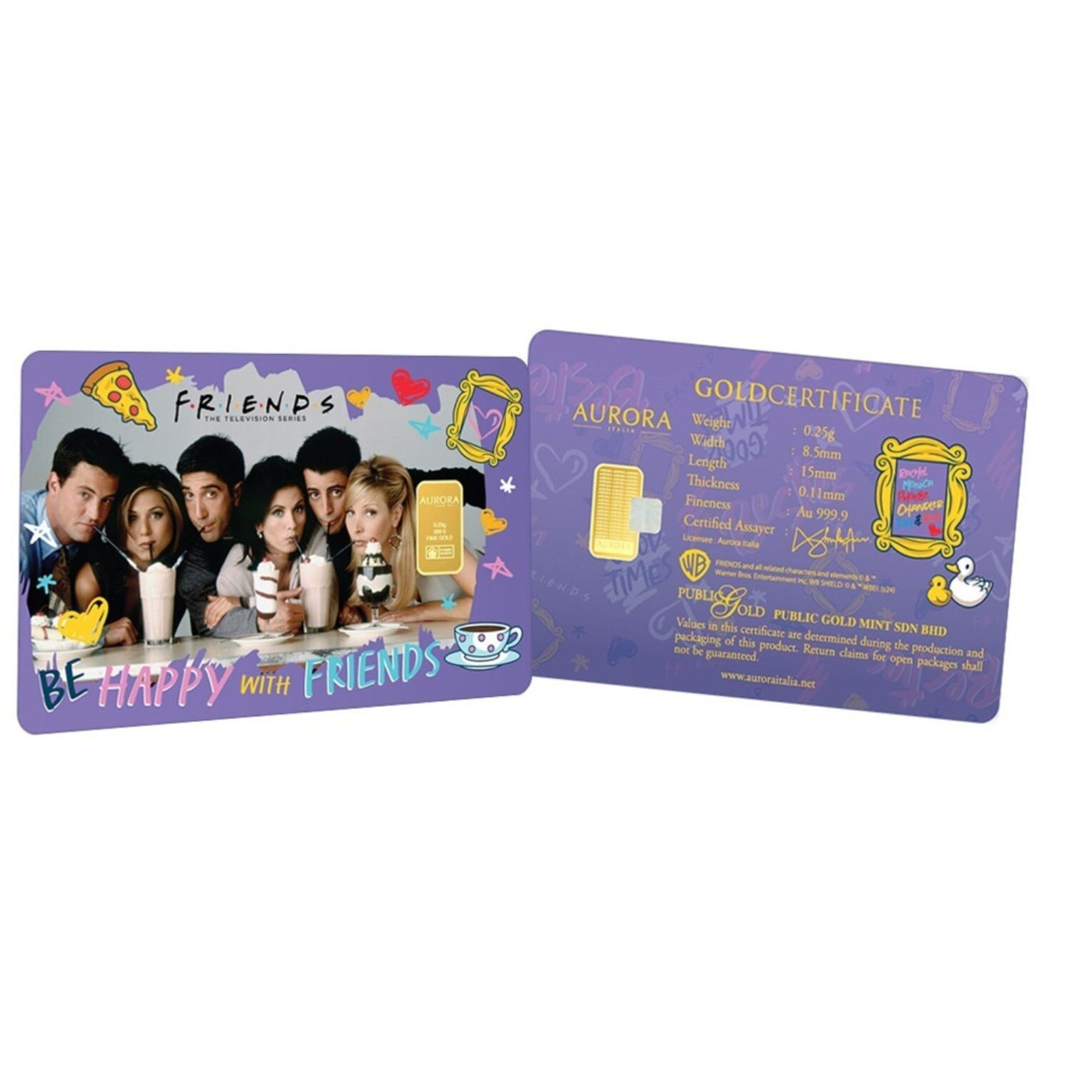 Friends Limited Edition Gold Bar 0.25gram 999.9 FreeShip