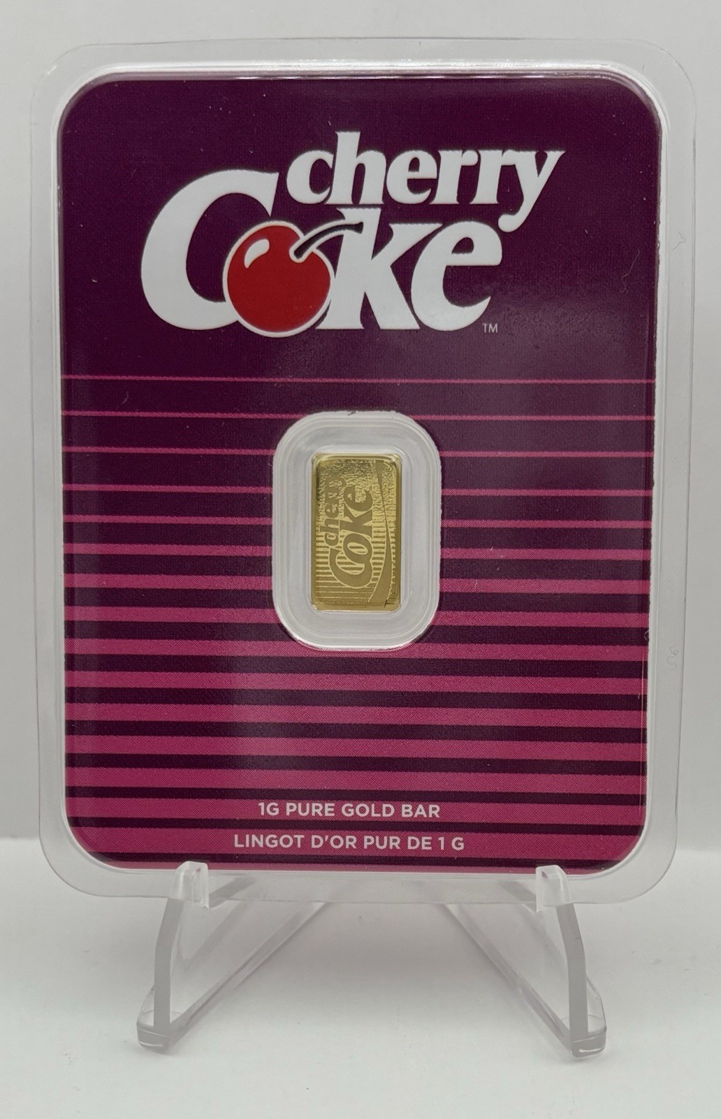 CHERRY COKE – 1 gram BAR .9999 FINE Gold – PAMP Suisse In TEP – 5,000 Mintage!
