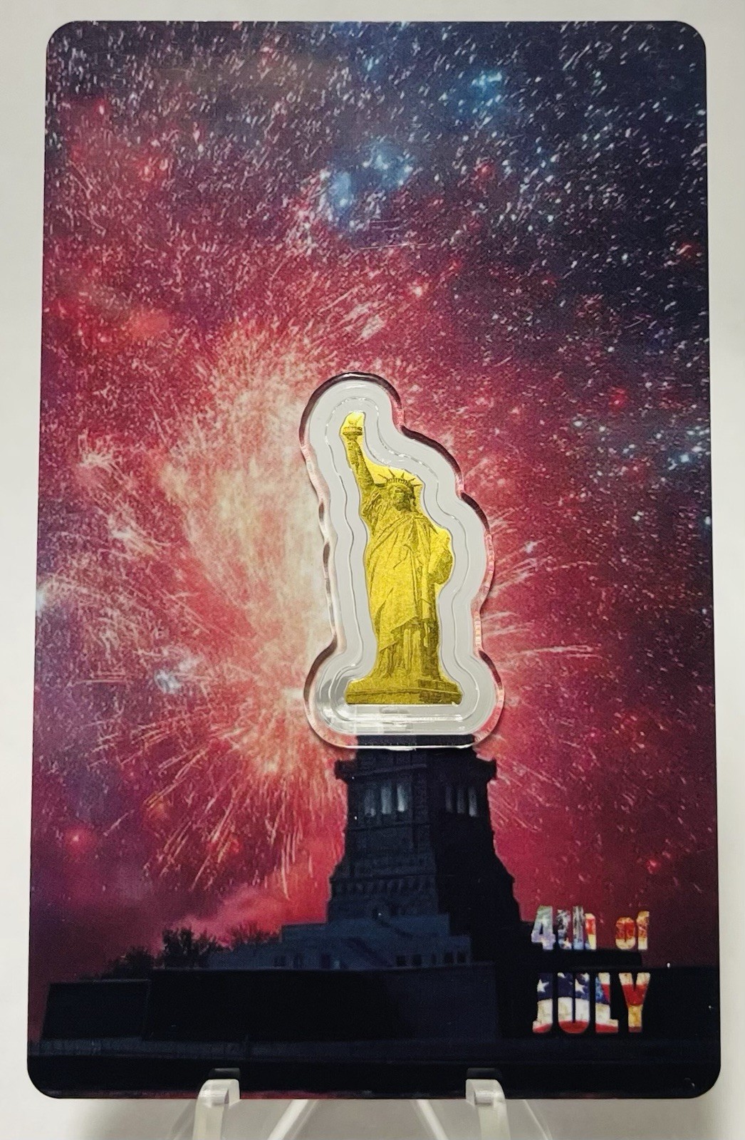 ⭐️Niue 2025 Statue of Liberty-Shaped Gold Bar 1/1000 oz .9999 Fine Gold.