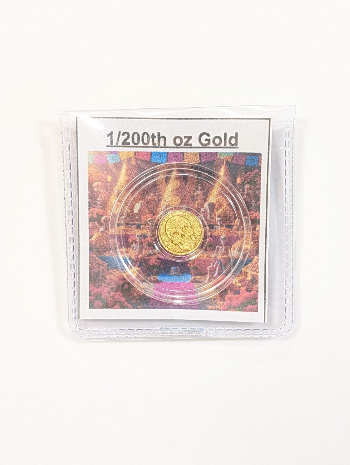 1/200th Ounce Gold 9999 Fine ~ Day of the Dead Rose Skull | Monarch Precious🪙