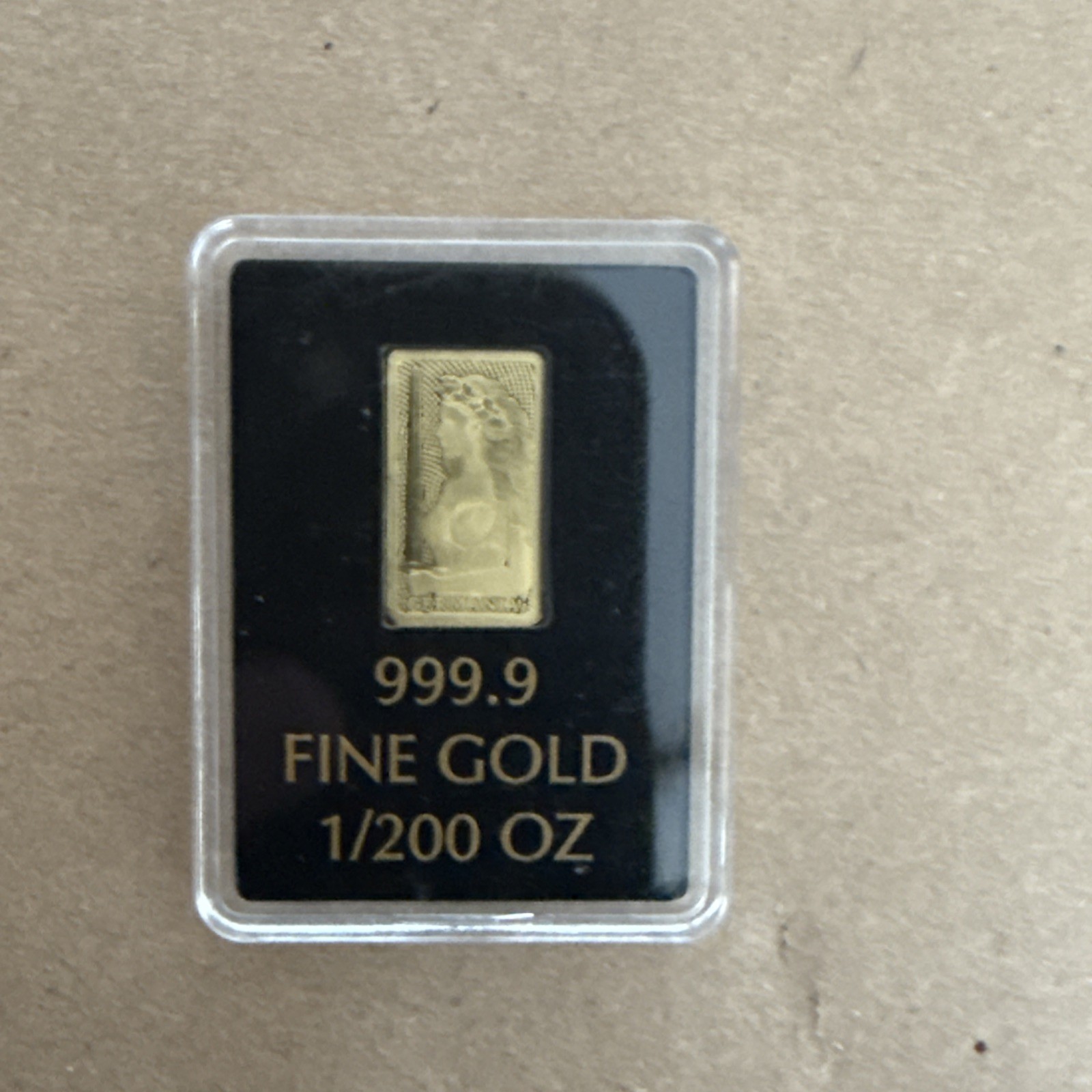 1/200 Oz Gold Bar 999.9 Fine Germania Mint Sealed Assay Mini Bullion investment