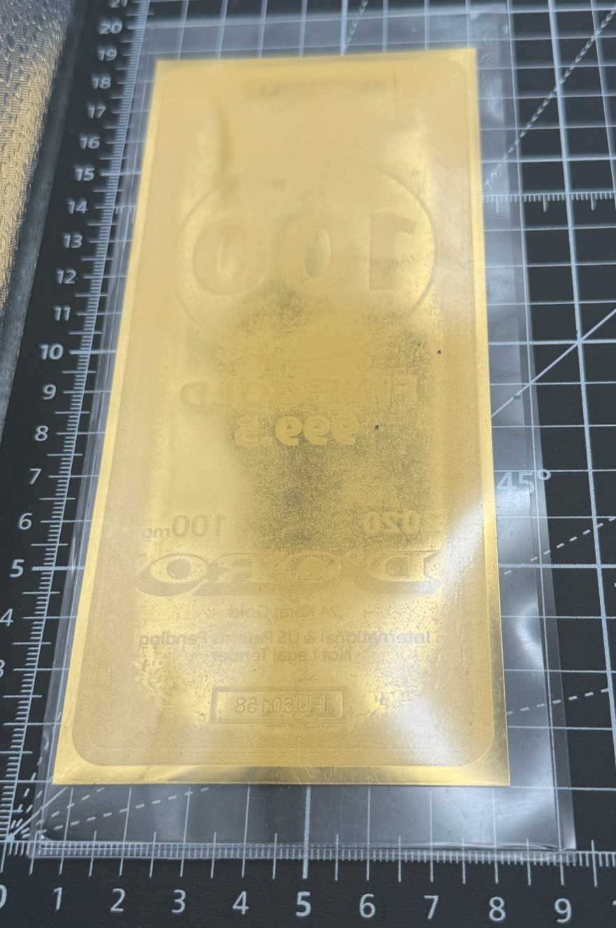 2020 Gold Bar D’ORO .1g 24K Aurum Gold Note 100mg
