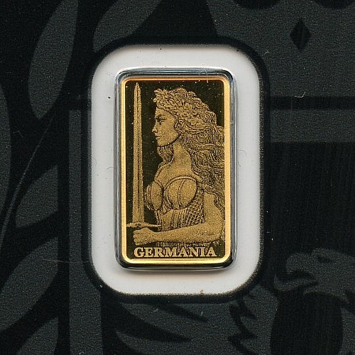 Germania Mint 1/200 OZ .999 Gold Bar on Card