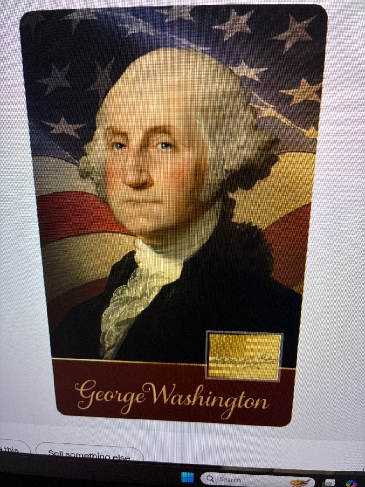 Liberia George Washington 1/1000 Oz Gold Coin in Card 50,000 Minted