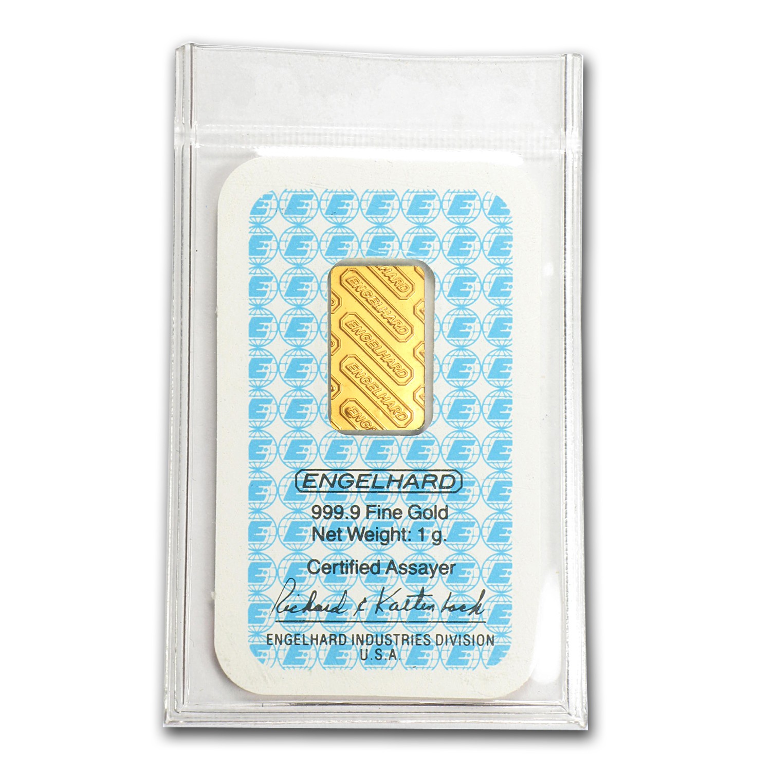 1 gram Gold Bar – Engelhard (In Assay)