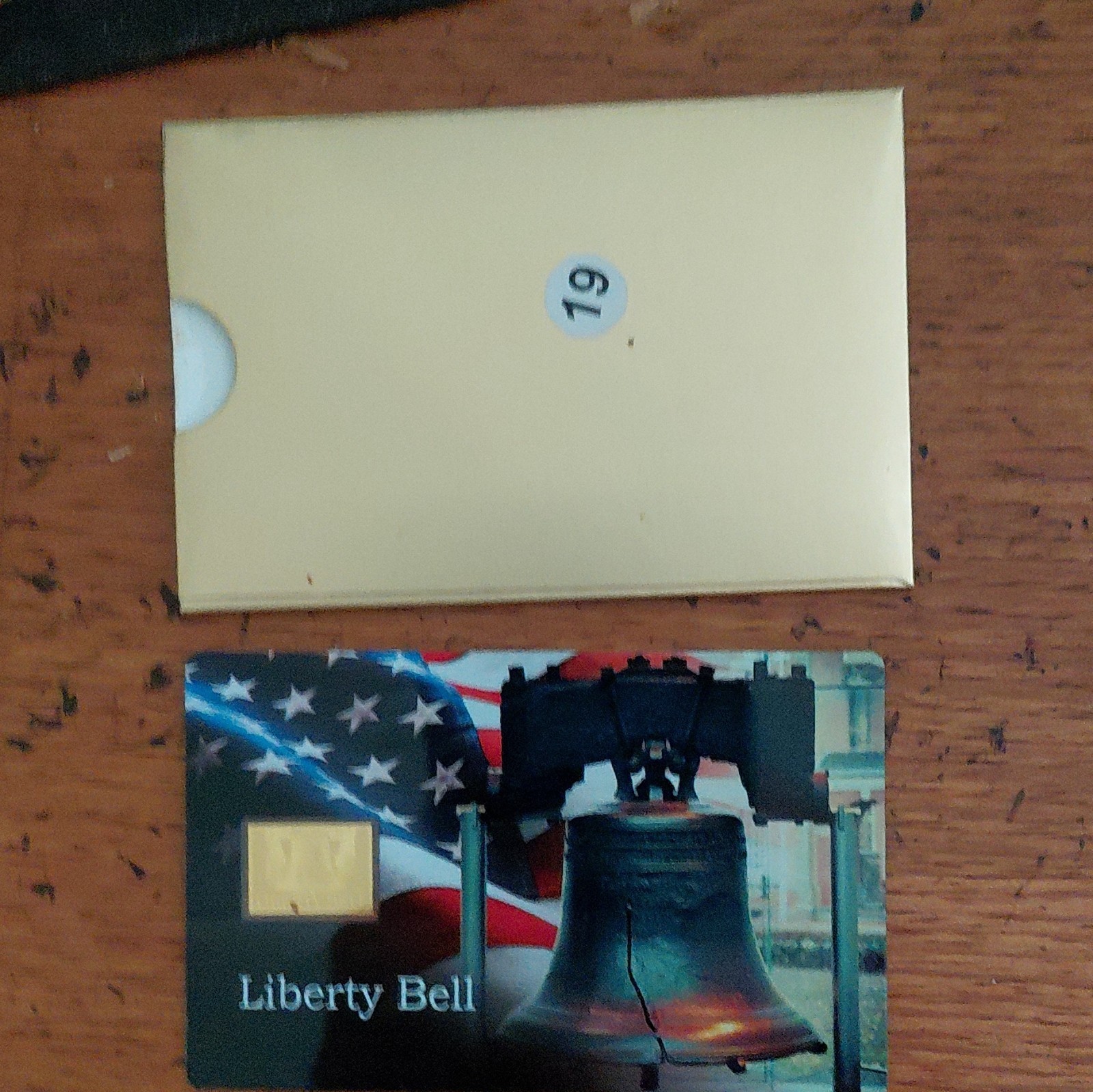 Liberty Bell .999 Fine Gold Bullion Bar 1/1000 oz Precious Metal Content