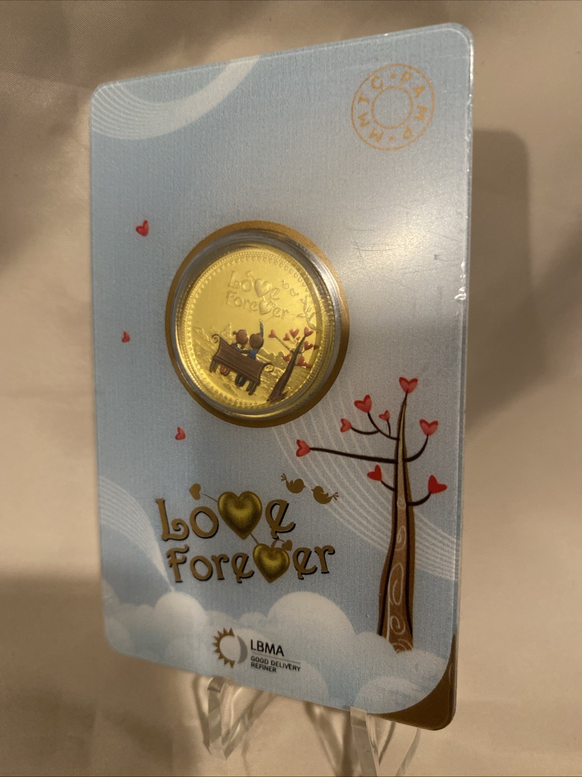 PAMP MMTC ‘Love Forever’ Colored Gold Round 5 g 999.9 fine