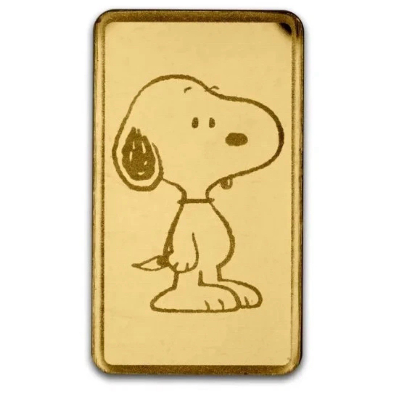 1/2 gram .9999 Fine Gold Pamp Bar – Peanuts® 75th Anniversary Peanuts