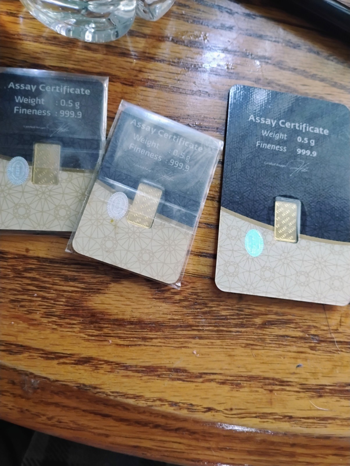71/2 Grams Pure Gold Registered