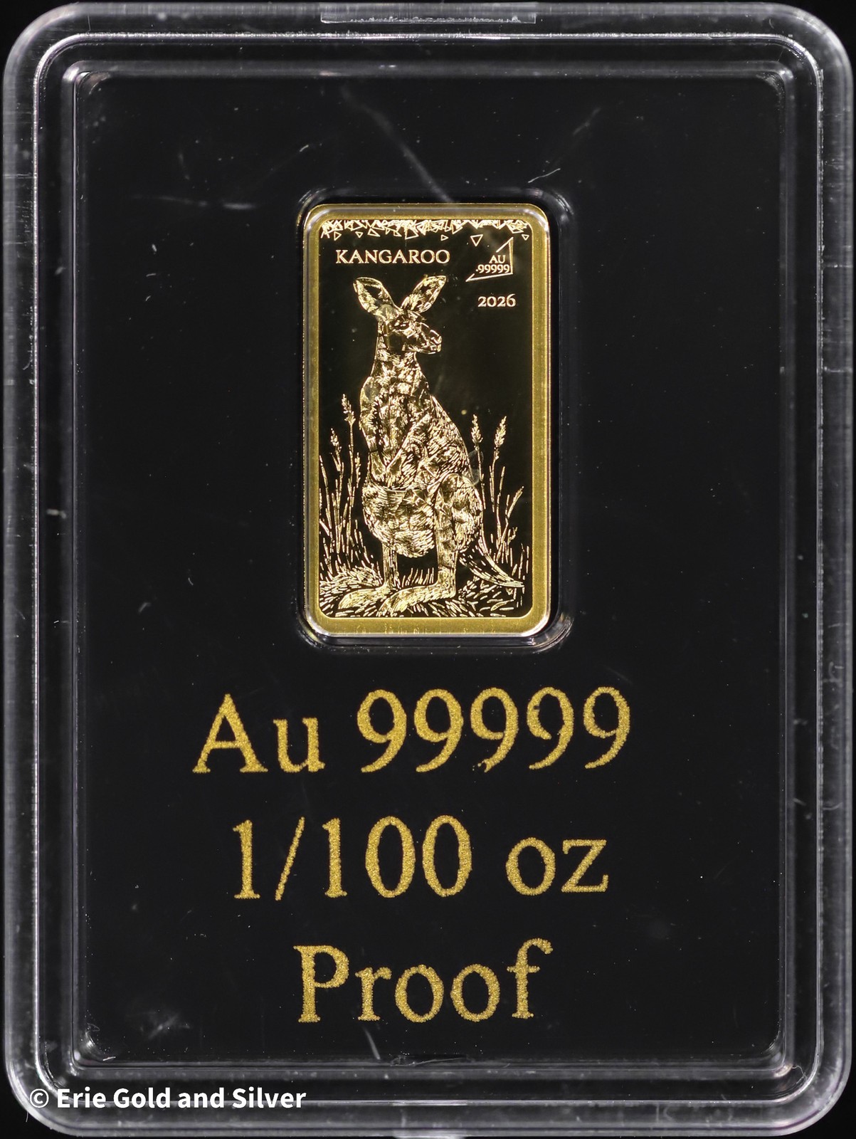 Solomon Islands Kangaroo Proof 1/100th oz Gold Bar