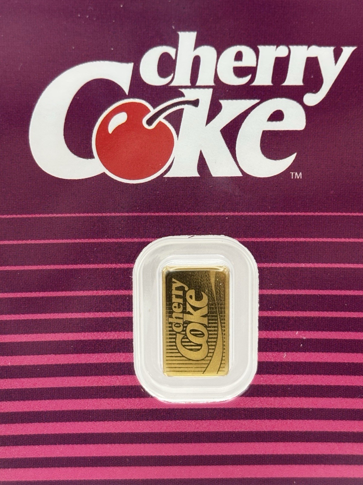 CHERRY COKE – 1 gram BAR .9999 FINE Gold – PAMP Suisse In TEP – 5,000 Mintage!