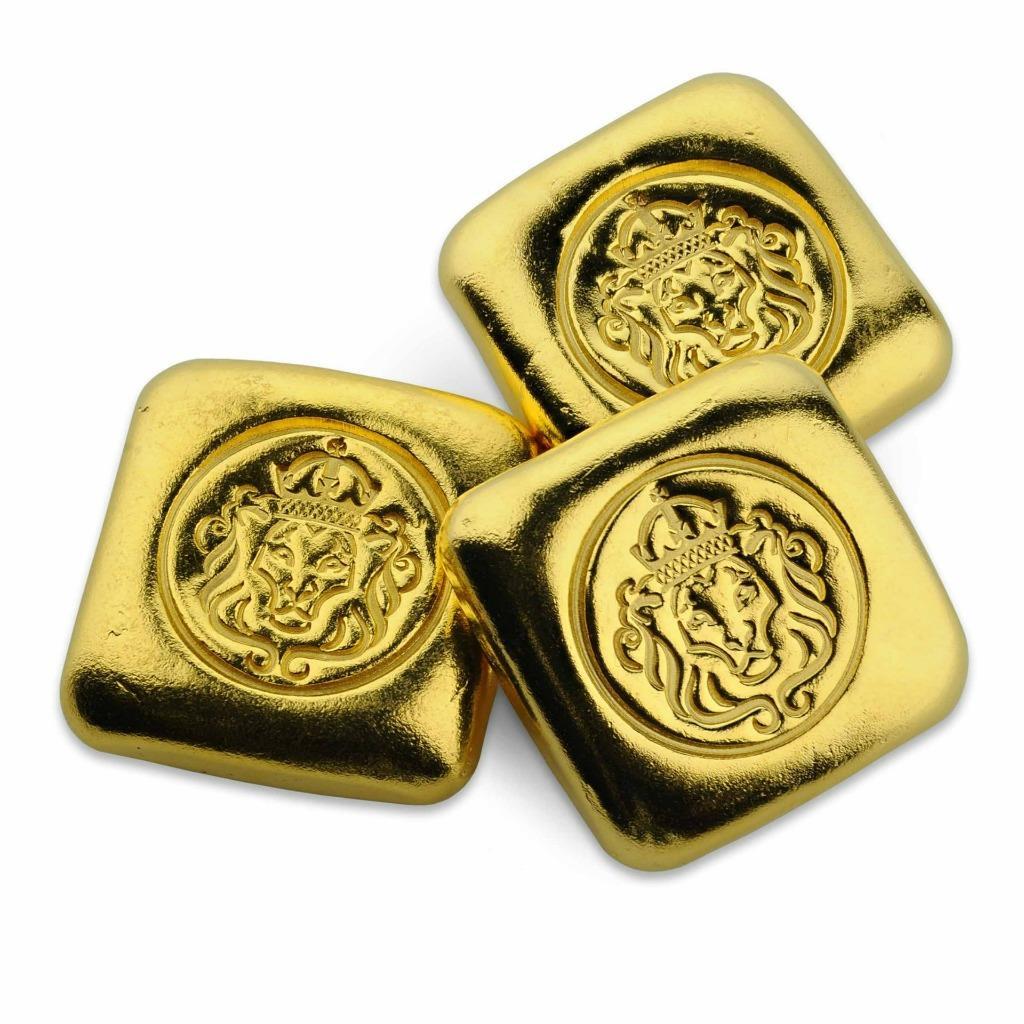 1oz .9999 Gold Bar w/ Laser Etched Serial Number – Hand Cast Square Design #A520
