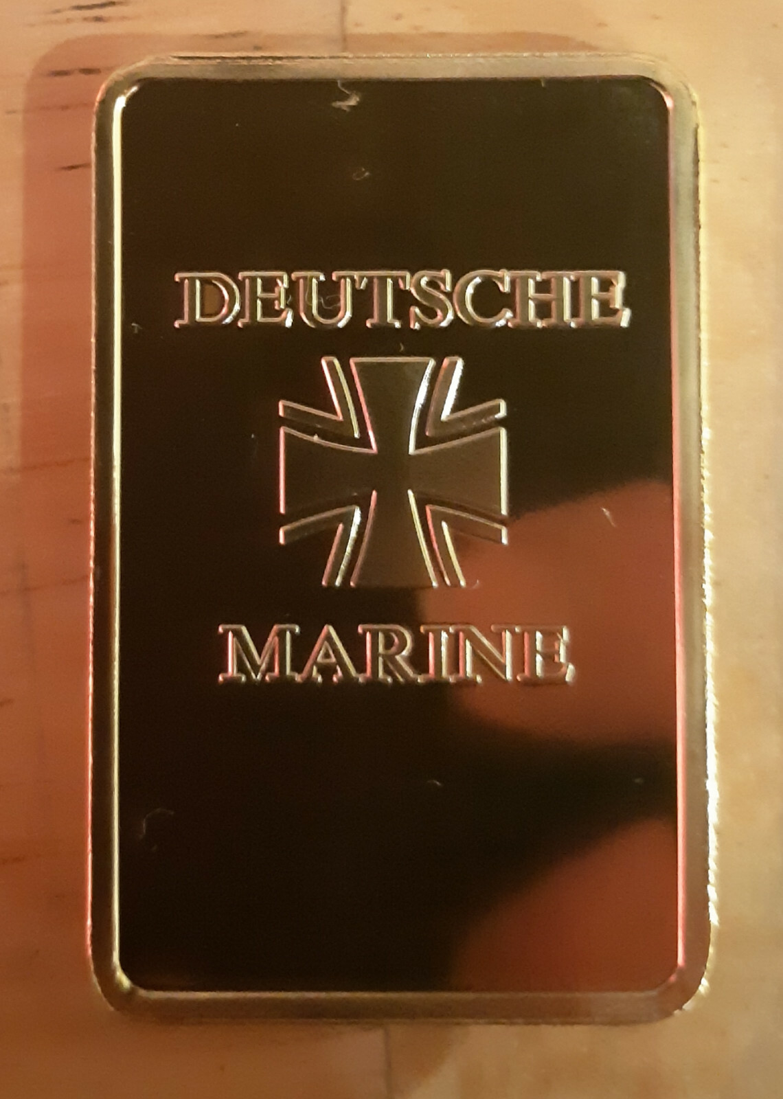 Die Bismarck Gold Plated Bar Collectors Item Brand NEW MINT Condition