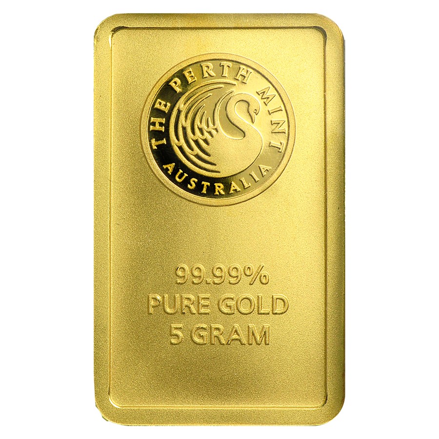 5 gram Gold The Perth Mint Bar – w/ Assay Card