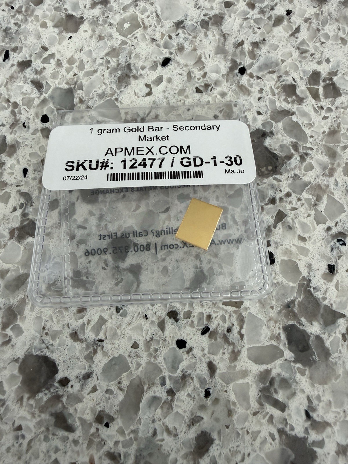 APMEX 1 gram Gold Bar 24k below market price