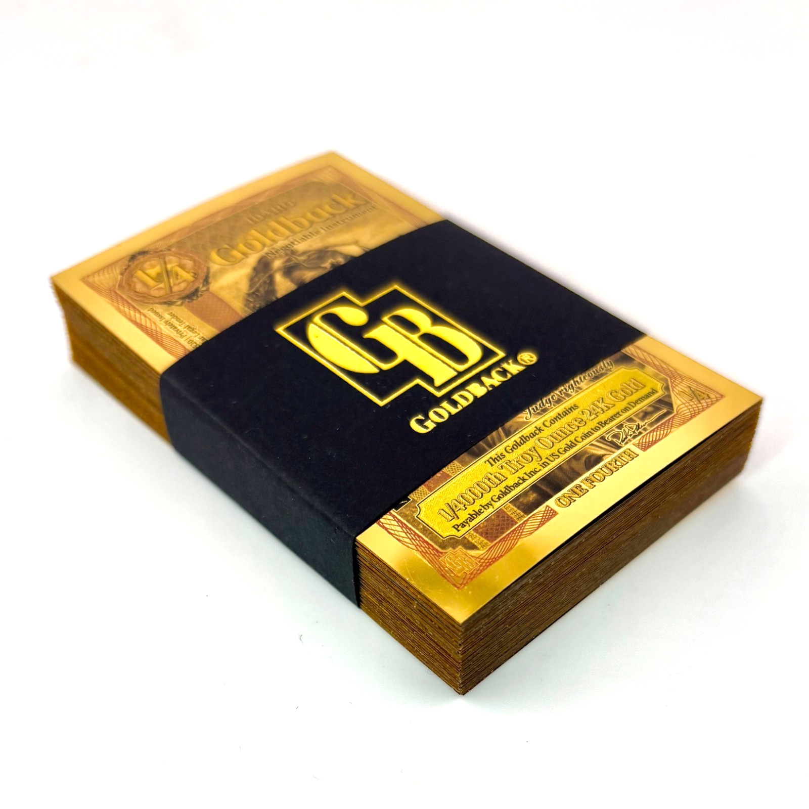 2026 1/4 Idaho GOLDBACK Gold Note 100-PACK – New 24k GOLD ALPHA NOTE W/ UV BG92