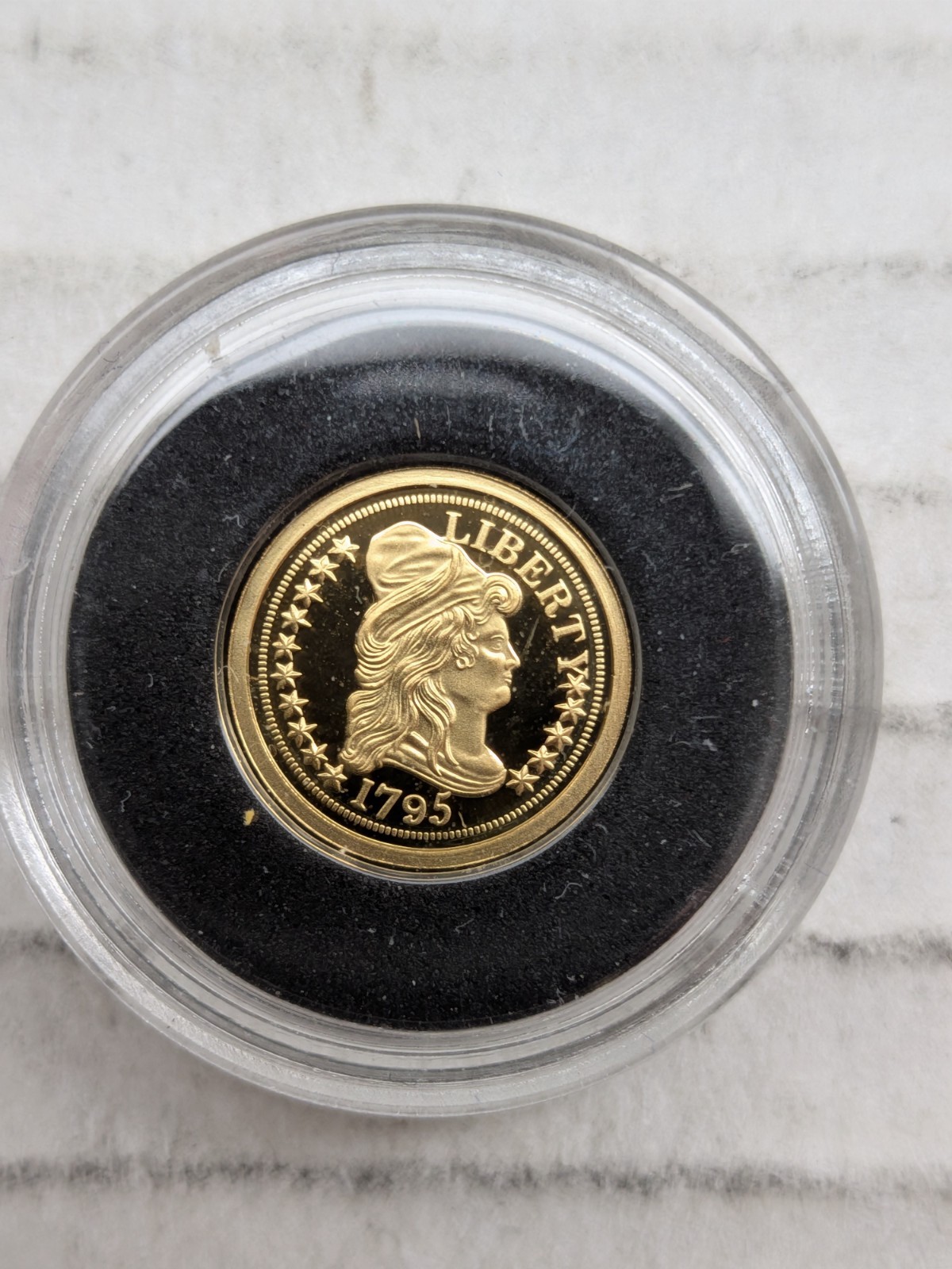 2006 1795 Draped Bust Half Eagle American Mint 14K 58.5% Gold 0.5 Grams