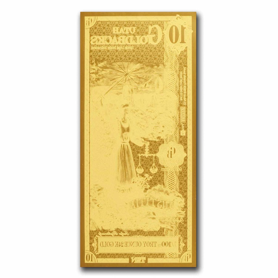 10 Utah Goldback – Aurum Gold Foil Note (24k)