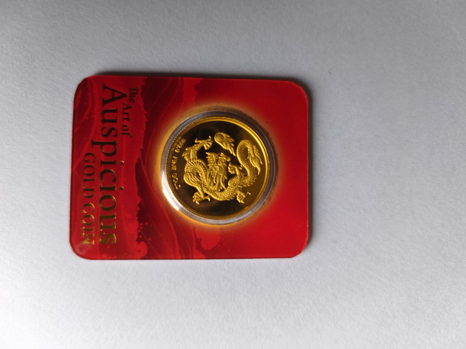 10g 24K Gold Coin Year of the Dragon 2012 99.99% Pure Sealed Limited edition
