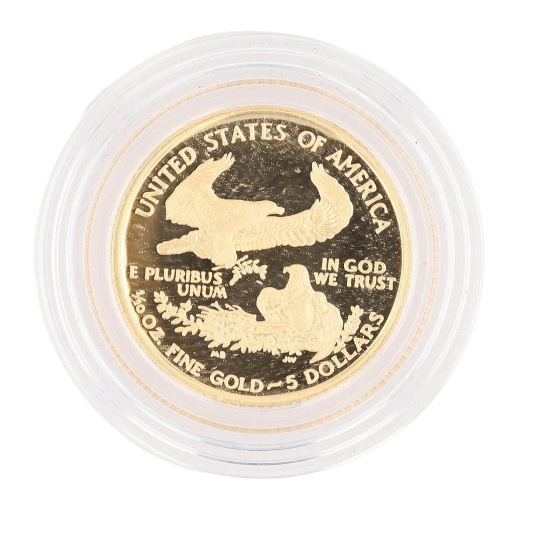 2 – 1/10 oz .999 Fine Gold American Eagle Round Bullion in Sealed Cases USA