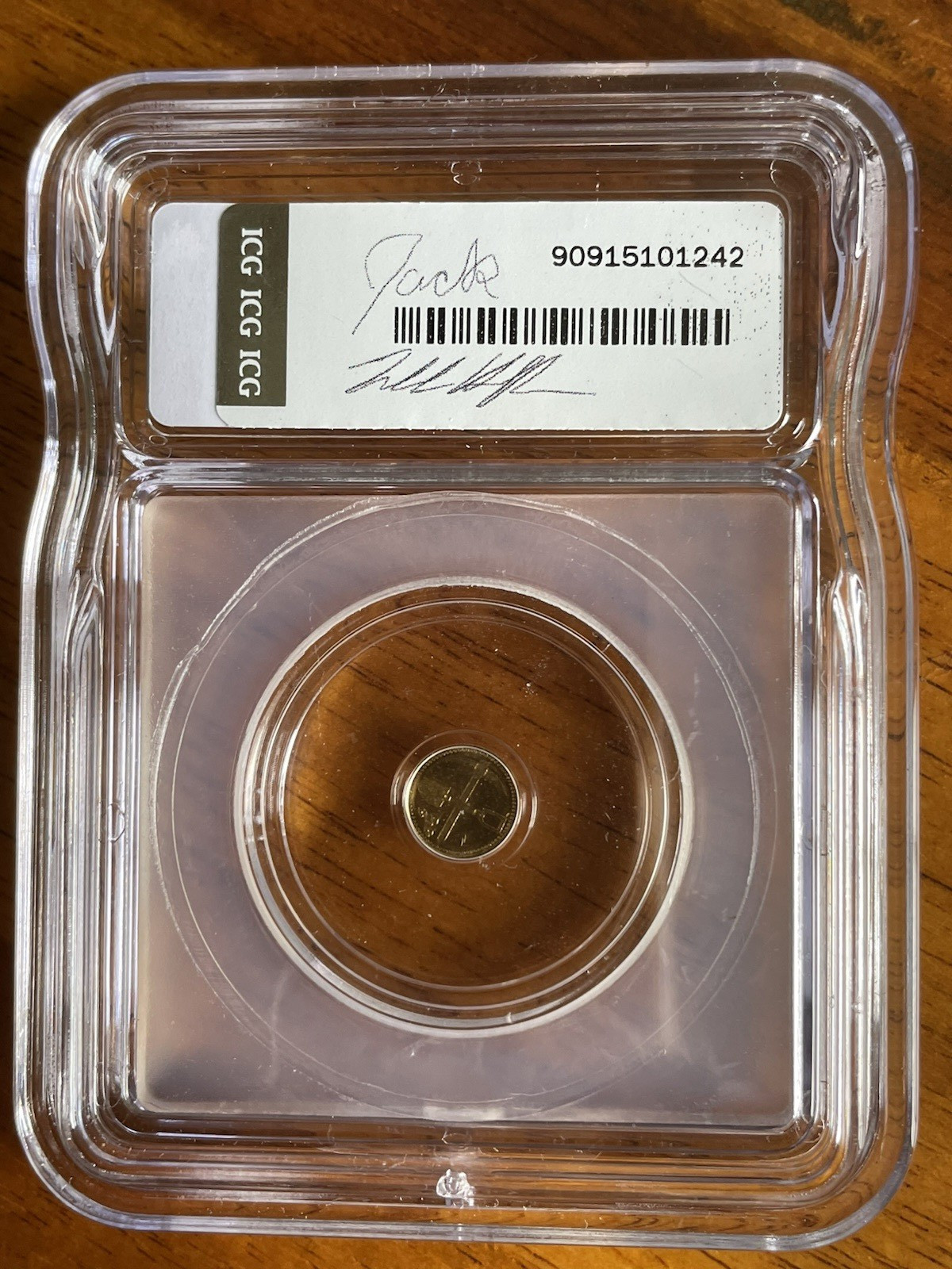 1 / 500 Oz Gold ICG MS 70 Hoffman Design
