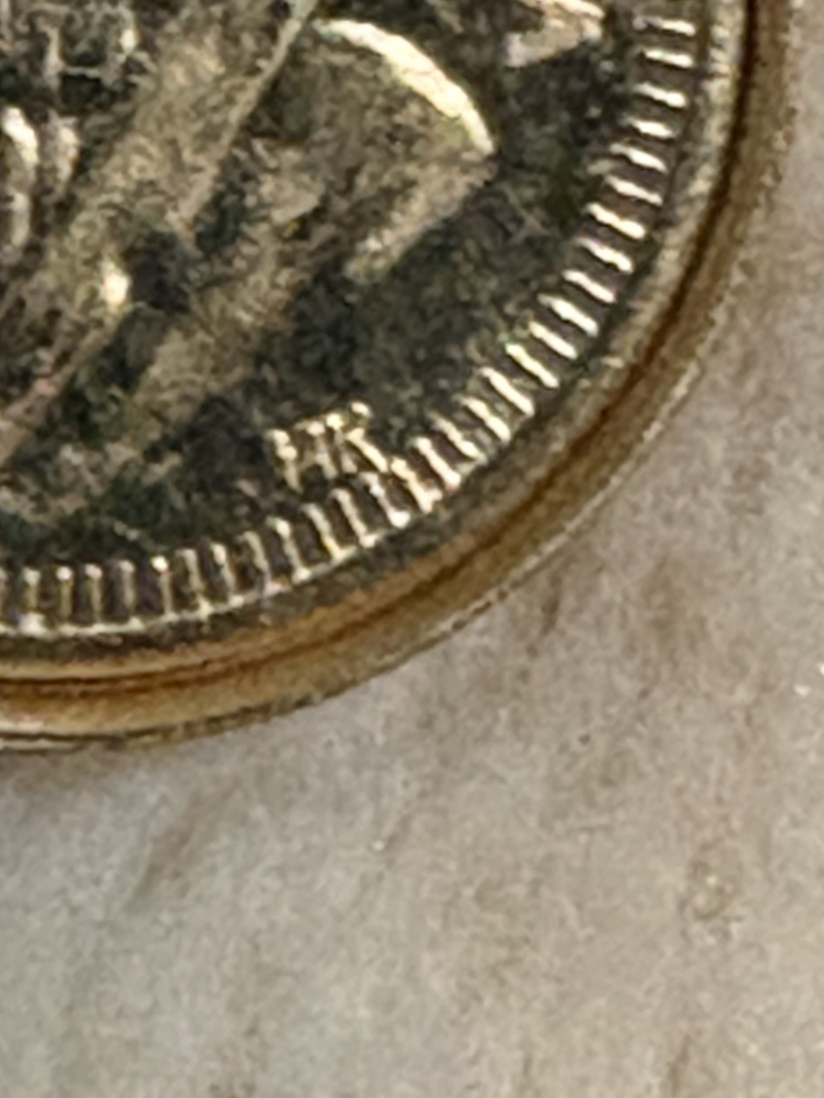 14kt Gold Mini Krugerrand in bezel, International Monetary Mint, 1980